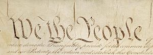 La Costituzione include molte idee repubblicane, a partire da "We the People".