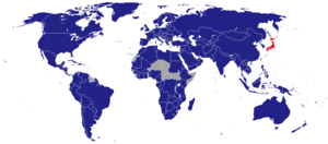 Countries that have embassies in Japan