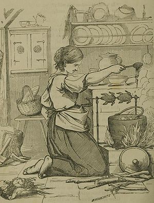 1855 Ilustración de un "cocinero descontento"  