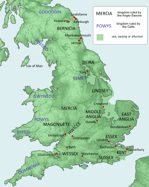 Los primeros reinos anglosajones.  