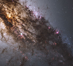 Firestorm of starbirth in melkwegstelsel Centaurus A