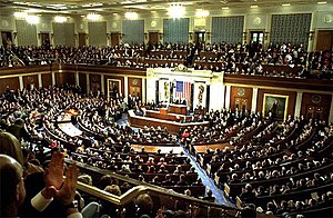 House Chamber in the Capitol during President George W. Bush's State of the Union Address, January 28, 2003.