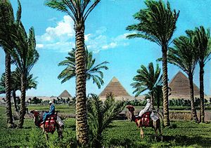 Piramides van Gizeh in de jaren zestig