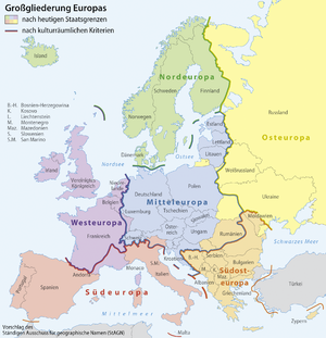 Proposal of the Standing Committee on Geographical Names for the Delimitation of Eastern Europe
