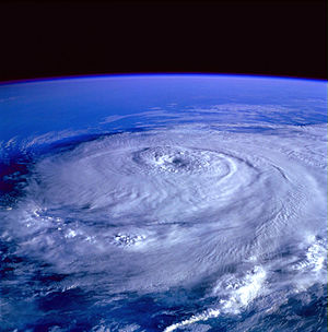 A hurricane that develops with the participation of the Coriolis force