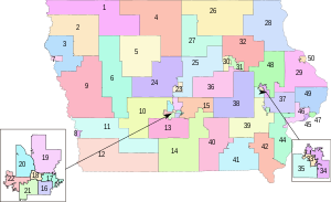 Iowa Senaatsdistricten voor 2012-2022