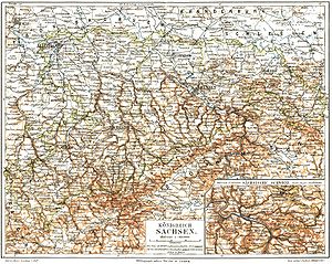 Le royaume de Saxe en 1895
