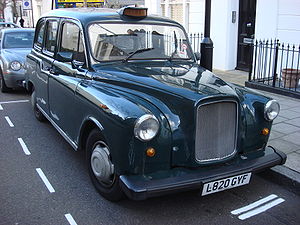Een taxi in Londen