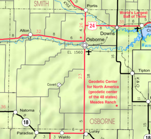 2005 KDOT Kaart van Osborne County (kaartlegende)  