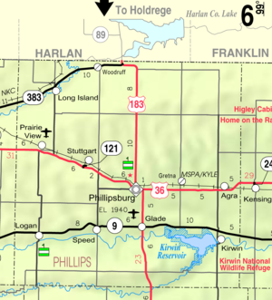 2005 KDOT Kaart van Phillips County (kaartlegende)  
