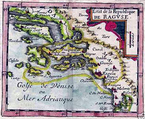Karte der Republik Ragusa