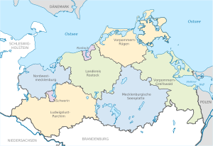 Counties and independent cities in Mecklenburg-Western Pomerania