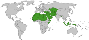 Krajiny, v ktorých viac ako polovica obyvateľov sú moslimovia