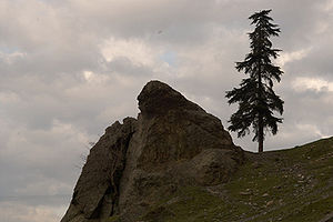 Der weinende Fels im Berg Sipylos, Manisa, Türkei, wird mit der Legende von Niobe in Verbindung gebracht