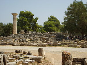 Tempel van Zeus in ruïnes