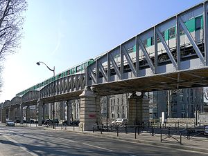 Linia de metrou supraetajat din Paris