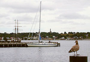 La Tamise, vue depuis le front de mer à New London, Connecticut