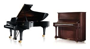 Klavír Steinway a pianíno