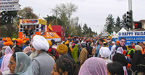 Desfile de Vaisakhi en Surrey, Columbia Británica, Canadá  