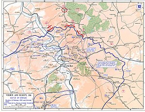 Karte der Schlacht Situation am 21. Februar 1916