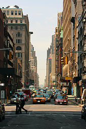New York Street 33rd Street - view to the west