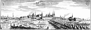 Electoral Residence City of Berlin and Cologne around 1645 (copperplate engraving by Matthäus Merian)
