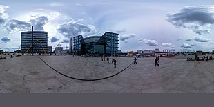 The Washington Square in the south Show as spherical panorama