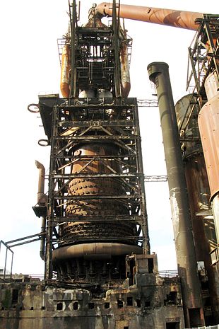 "Freestanding" Blast Furnace B of the Adolf-Emil Ironworks, Luxembourg - closed in 1997, listed since 2000 (2010).