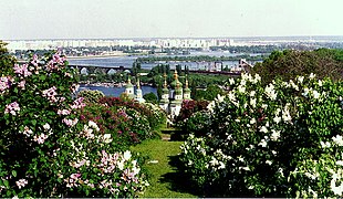 Kiev, seen from the Vydubychi Monastery