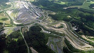 Nürburgring, Grand Prix circuit (top left a part of the Nordschleife)