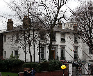De buitenkant van EMI's Abbey Road Studios, Londen, Engeland