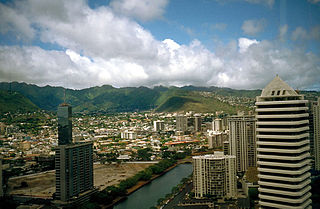 View over Honolulu, inland
