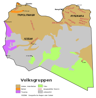 Ethnic map of Libya