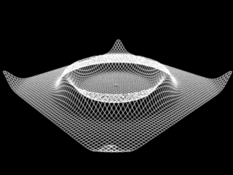 Questa è un'animazione al computer di onde circolari prodotte da un'esplosione sottomarina.