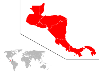 Mellemamerika i rødt