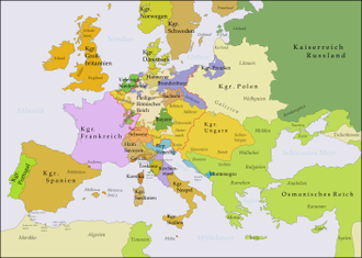 Europe at the time of the Seven Years' War