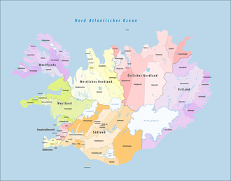 Administrative divisions Iceland