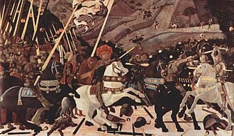 Slaget vid San Romano av Paolo Uccello.