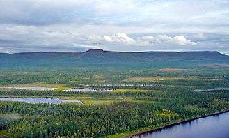 Putorana plateau in Siberia - typical plateau on a plateau