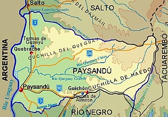Karta över Paysandú  