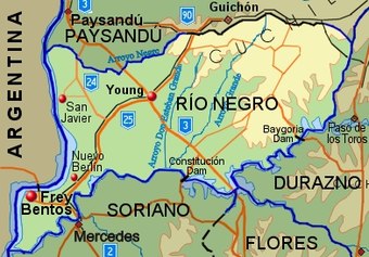 Kaart van Río Negro  