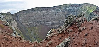 View into the crater of Vesuvius, October 2016