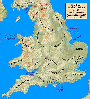 Keltiska stammar i det förromerska Storbritannien.  