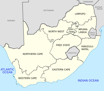 Provincie Jihoafrická republika