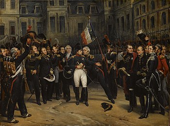 Napoleon's farewell to the imperial guard at Fontainebleau (1814)
