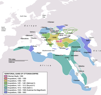 L'Impero Ottomano nel 1683.