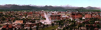 Panoramaprint van Denver, 1898