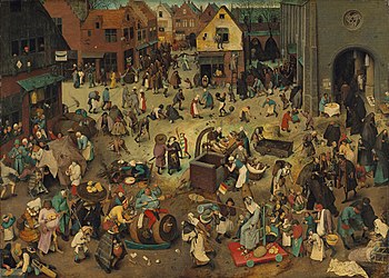 Pieter Bruegel de Oudere, De slag van Carnaval en Vastenavond.