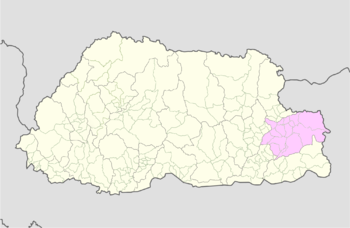 塔什干县在不丹境内的位置