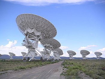 O Very Large Array, um interferômetro de rádio no Novo México, EUA